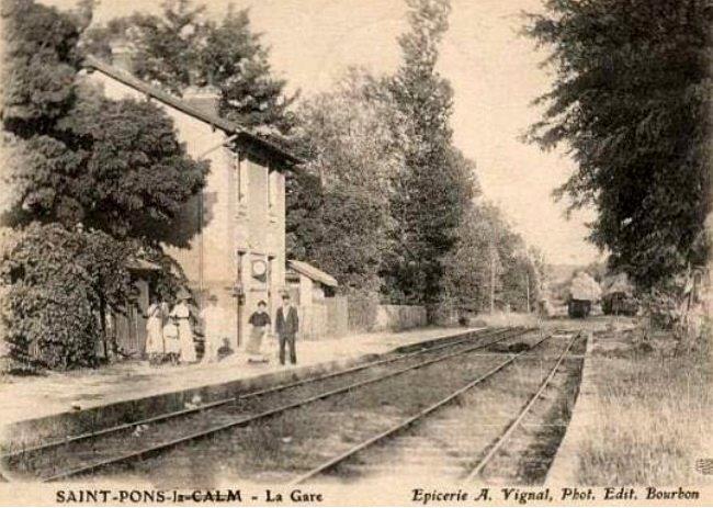 de la gare de Saint-Pons-la-Calm - Le Pin à la gare de Connaux