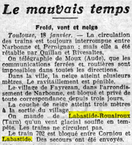 Article concernant la gare de Labastide-Rouairoux