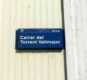 Carrer del Torrent Vallmajor (plaque de rue)