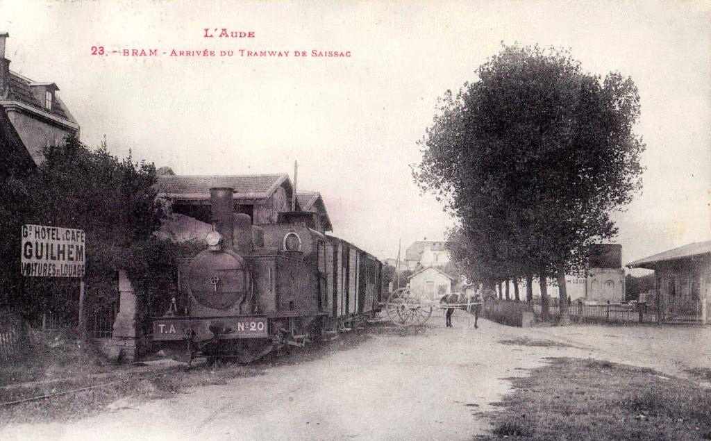Tramway de l'Aude à la gare de Bram